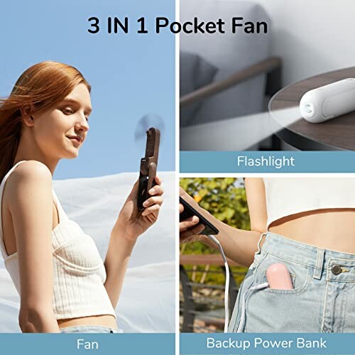 JISULIFE Handheld Mini Fan