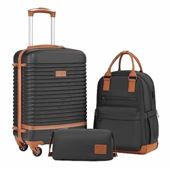 Coolife 3 Piece Luggage Set