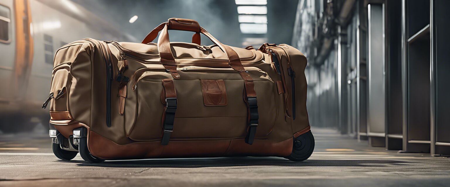 Rolling duffel bag